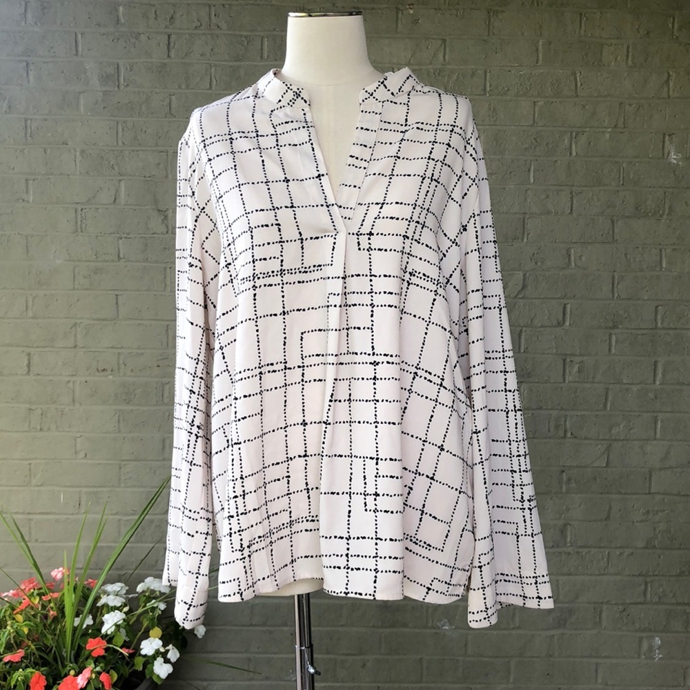 Prologue Cream & Black Blouse size XXl T186